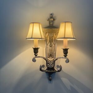 Set of 2 Elegant Dual Wall Sconce with Shades